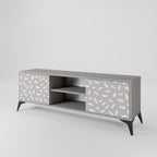 PASSING SECONDS 2-Door TV Stand in Grey Finish