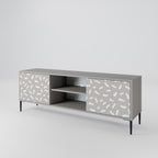 PASSING SECONDS 2-Door TV Stand in Grey Finish