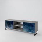 CELESTIAL FALL Mueble de TV de 2 Puertas en Acabado Gris