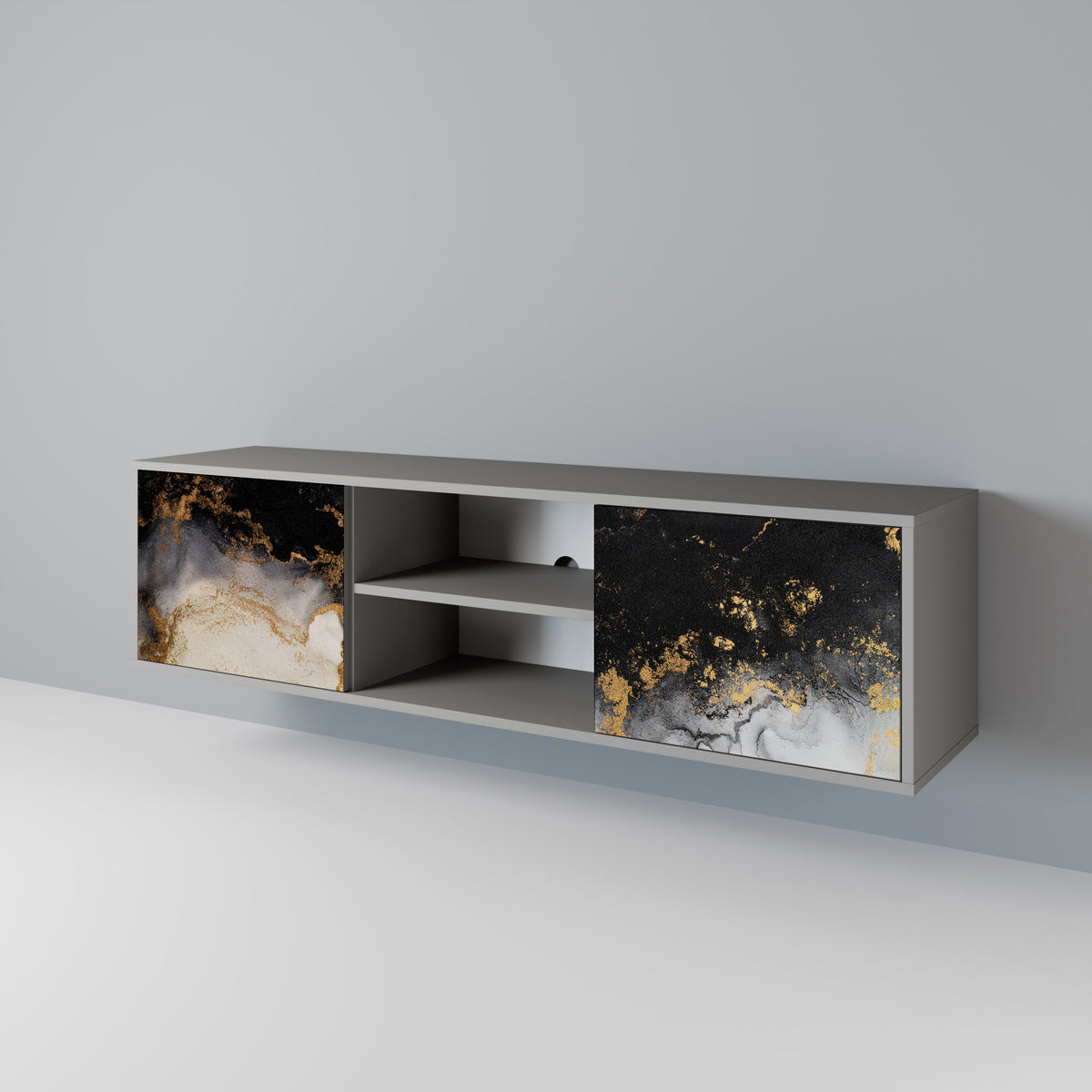 MARBLE OF TOMMORROW Mueble de TV de 2 Puertas