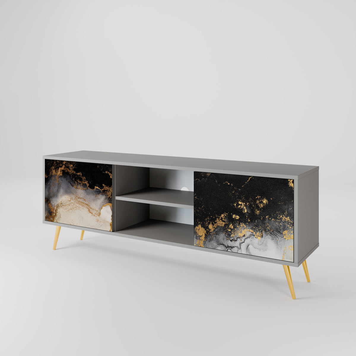 MARBLE OF TOMMORROW Mueble de TV de 2 Puertas