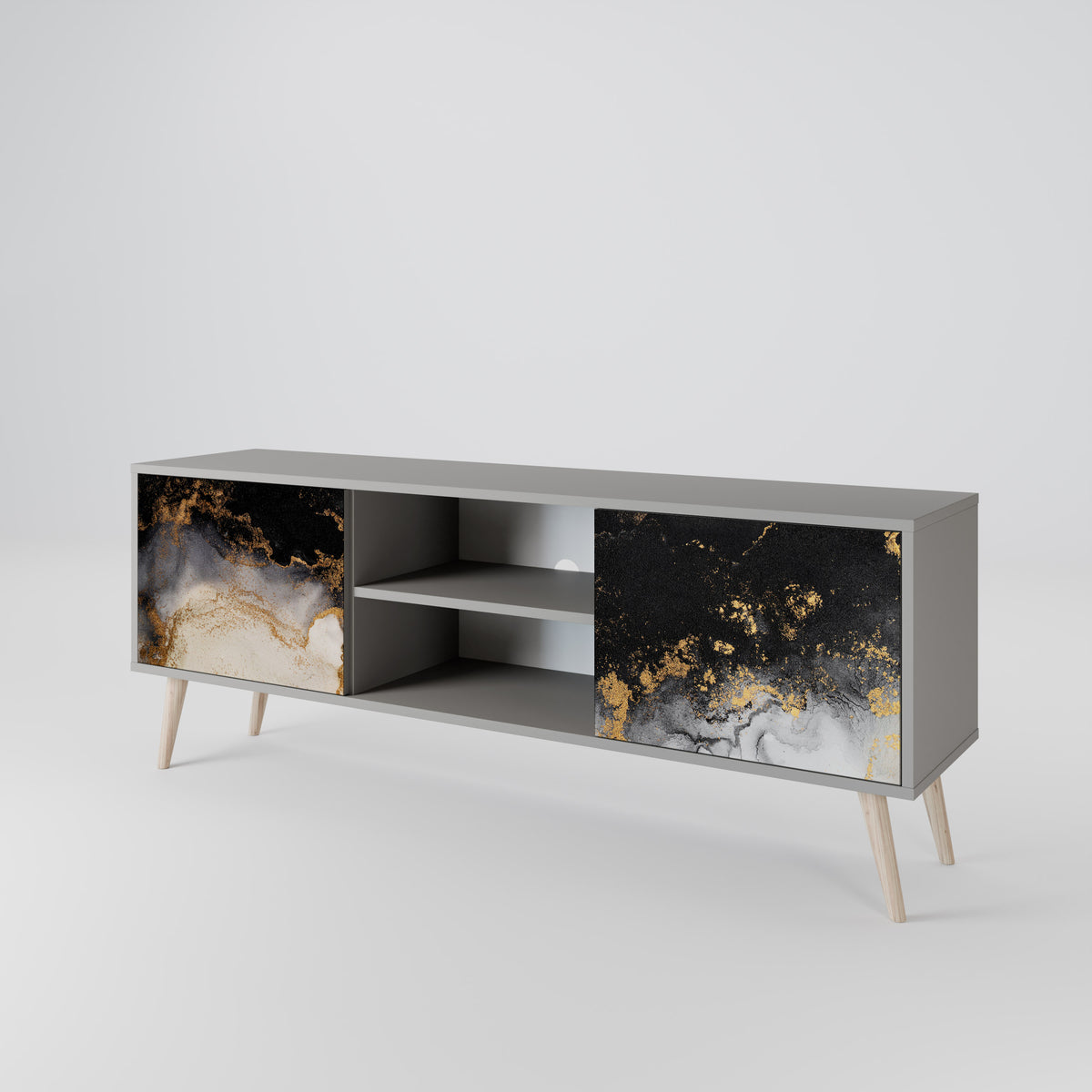 MARBLE OF TOMMORROW Mueble de TV de 2 Puertas