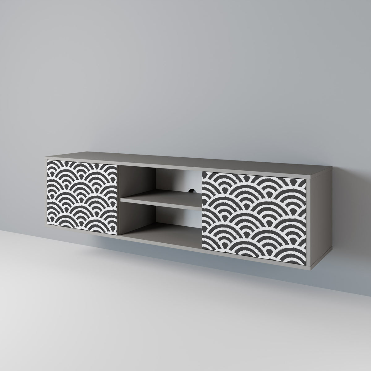 GLOOMY HOST Mueble de TV de 2 Puertas