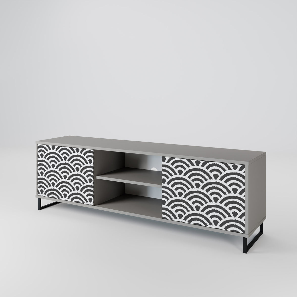 GLOOMY HOST Mueble de TV de 2 Puertas