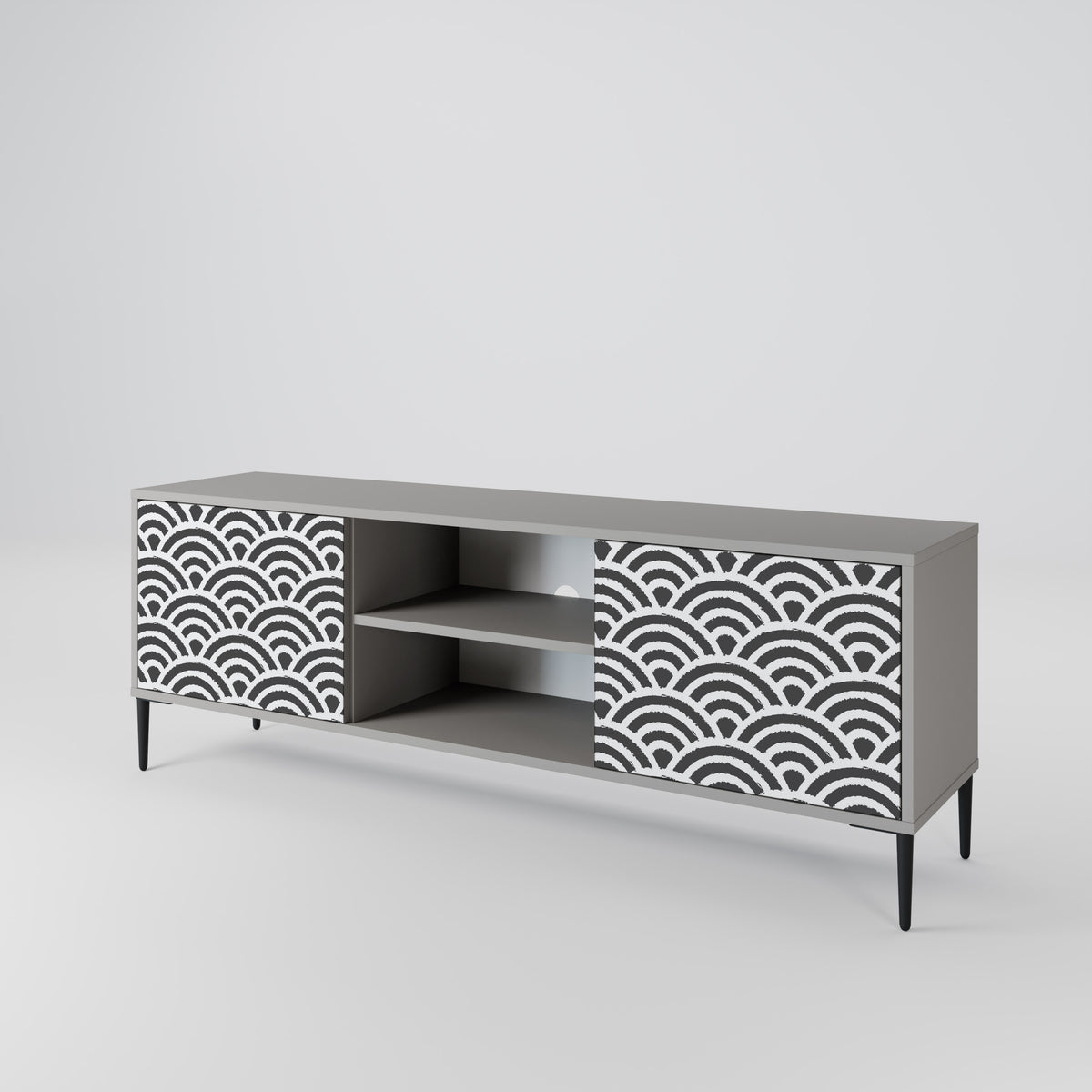 GLOOMY HOST Mueble de TV de 2 Puertas