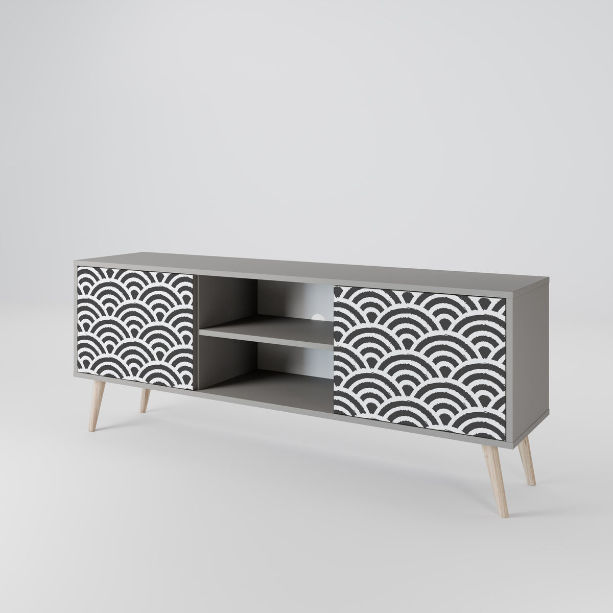 GLOOMY HOST Mueble de TV de 2 Puertas