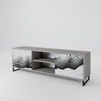 MONOCHROME MIRAGE 2-Door TV Stand in Grey Finish