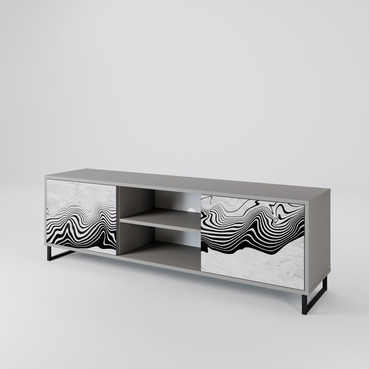 MONOCHROME MIRAGE Mueble de TV de 2 Puertas