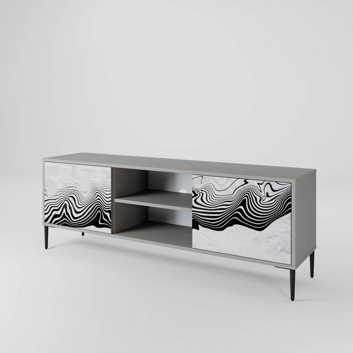 MONOCHROME MIRAGE Mueble de TV de 2 Puertas