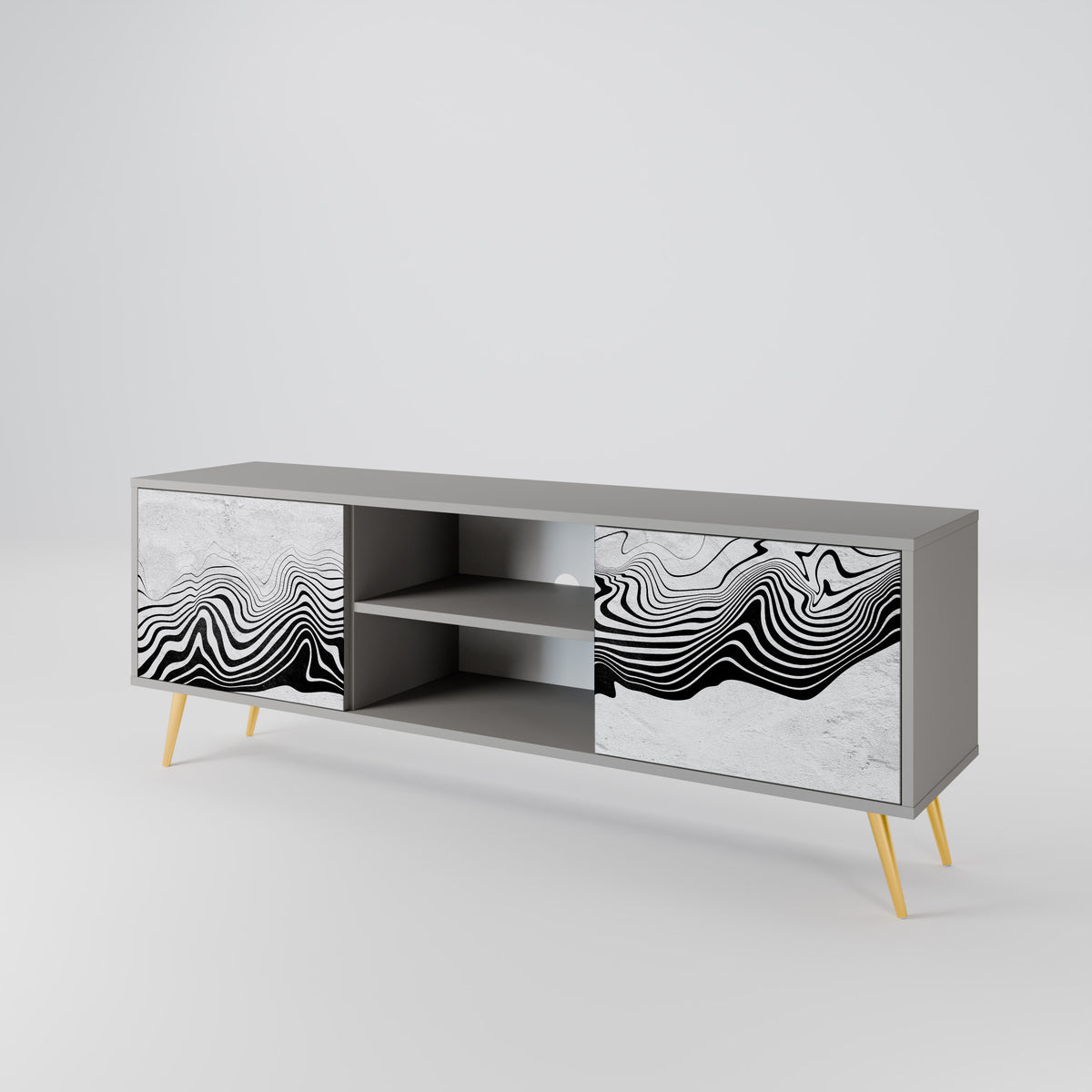 MONOCHROME MIRAGE Mueble de TV de 2 Puertas