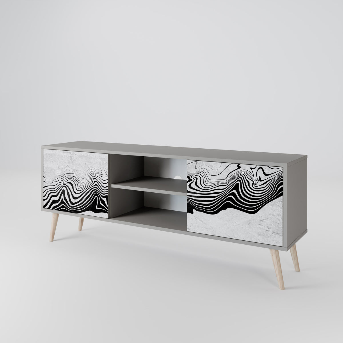 MONOCHROME MIRAGE Mueble de TV de 2 Puertas