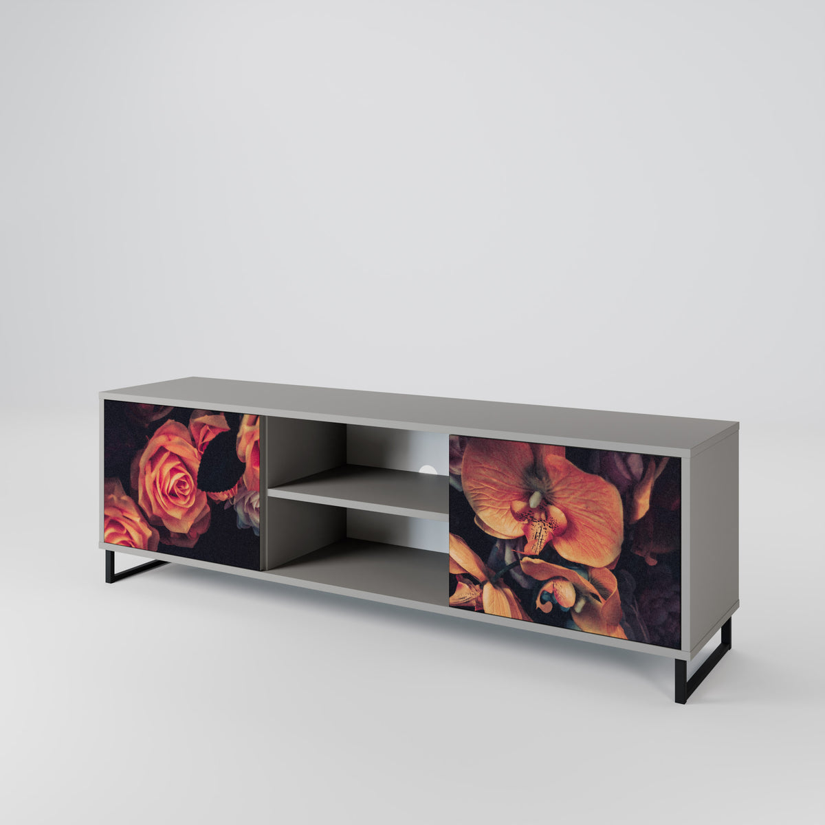 NEVERENDING BLOOM Mueble de TV de 2 Puertas