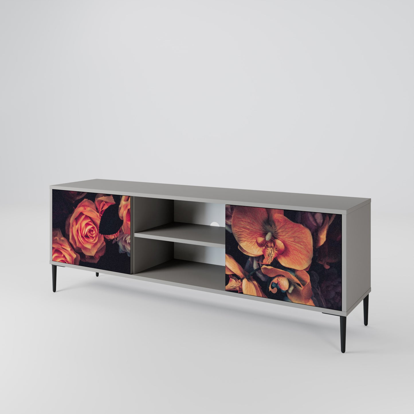 NEVERENDING BLOOM Mueble de TV de 2 Puertas
