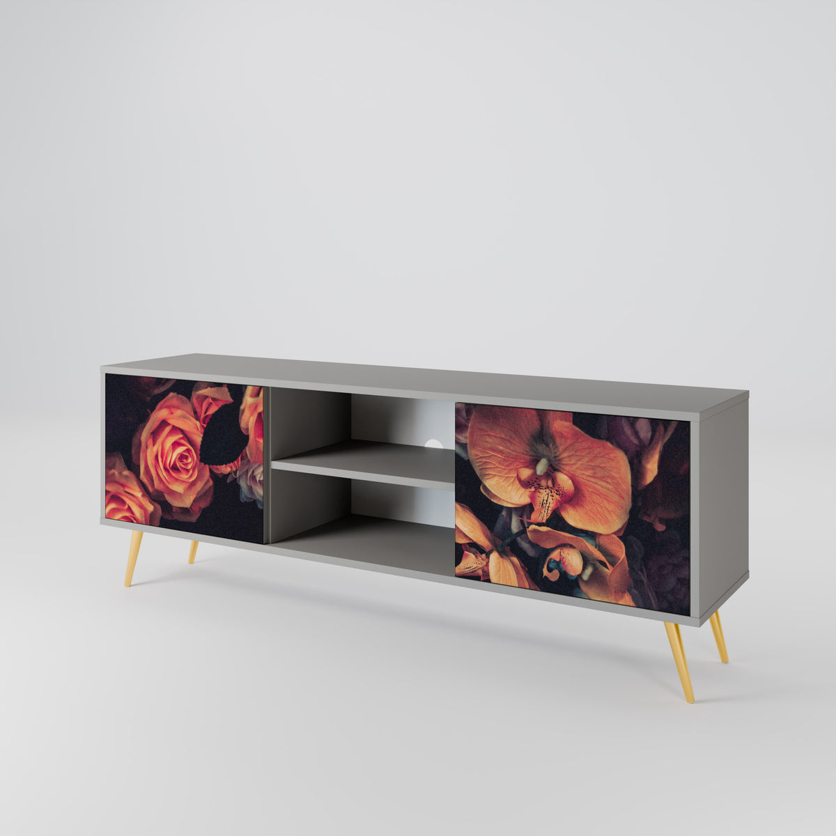 NEVERENDING BLOOM Mueble de TV de 2 Puertas