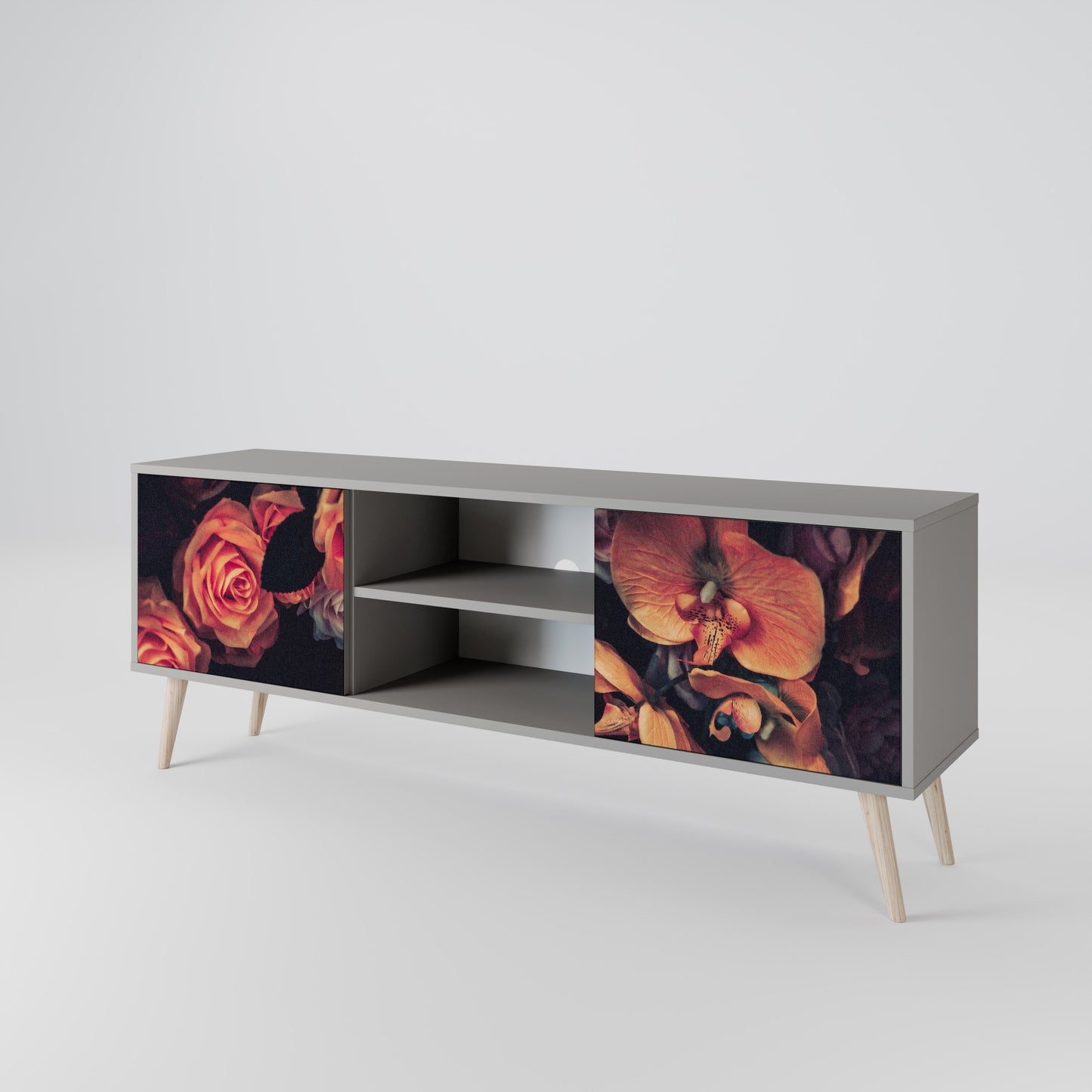 NEVERENDING BLOOM Mueble de TV de 2 Puertas