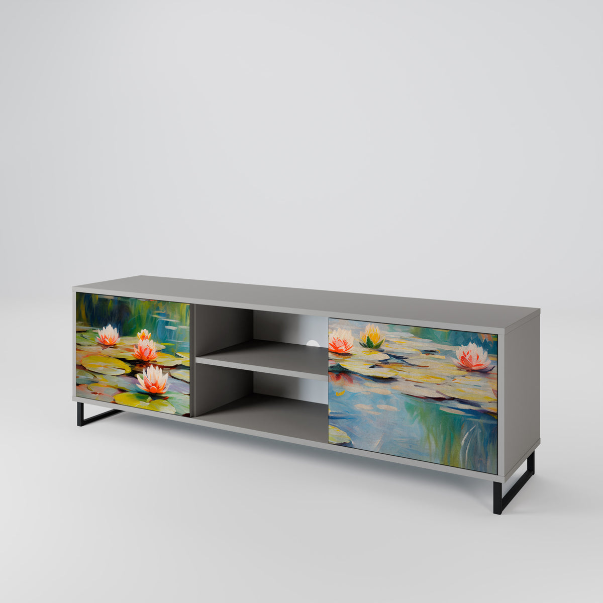 BLOOMING WATERS Mueble de TV de 2 Puertas