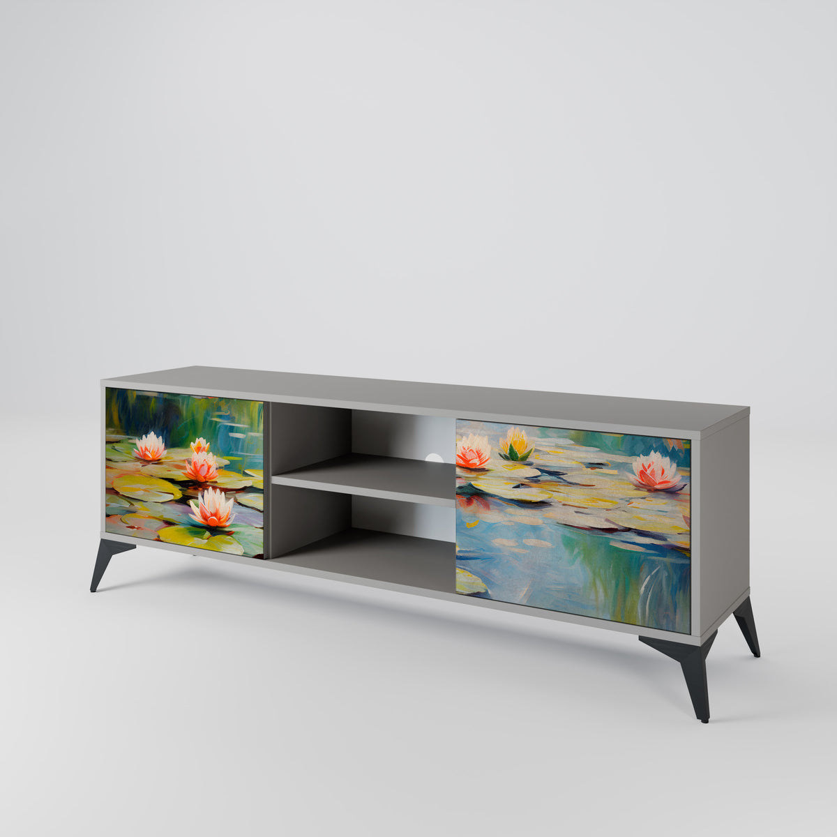 BLOOMING WATERS Mueble de TV de 2 Puertas