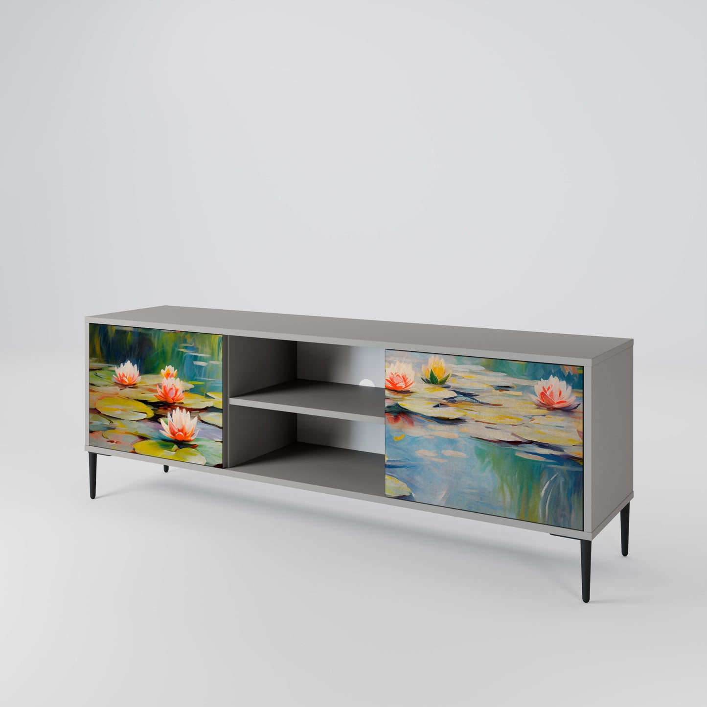 BLOOMING WATERS Mueble de TV de 2 Puertas
