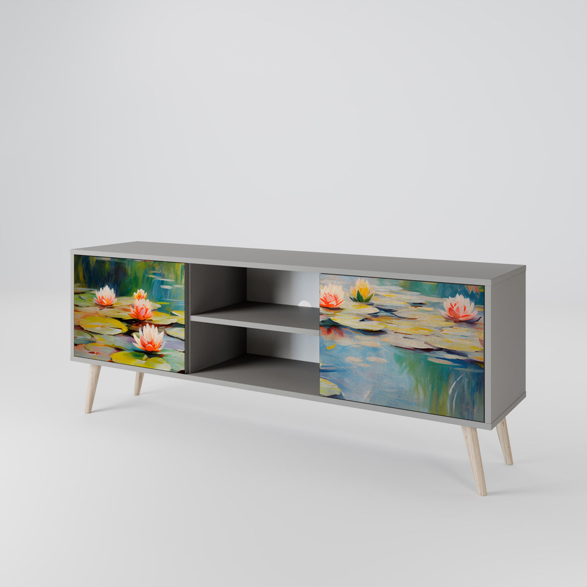 BLOOMING WATERS Mueble de TV de 2 Puertas