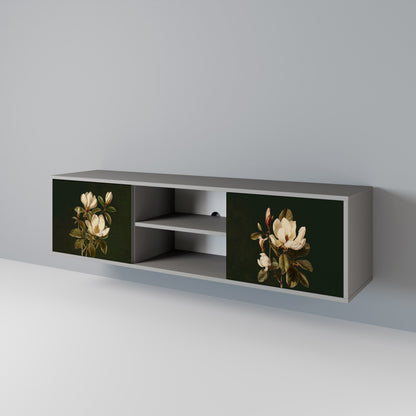 FLORAL NOIR Mueble de TV de 2 Puertas