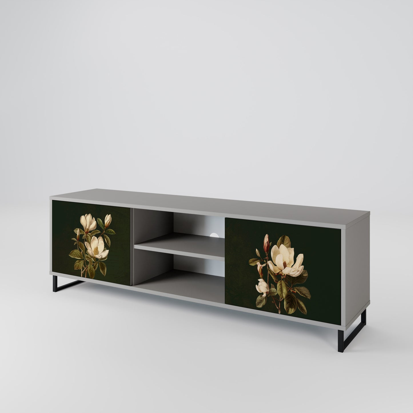 FLORAL NOIR Mueble de TV de 2 Puertas