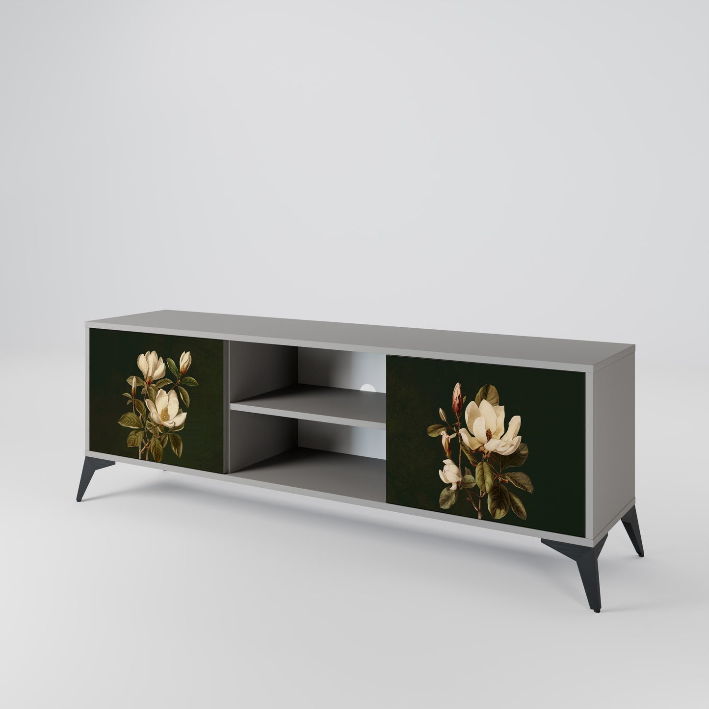 FLORAL NOIR Mueble de TV de 2 Puertas