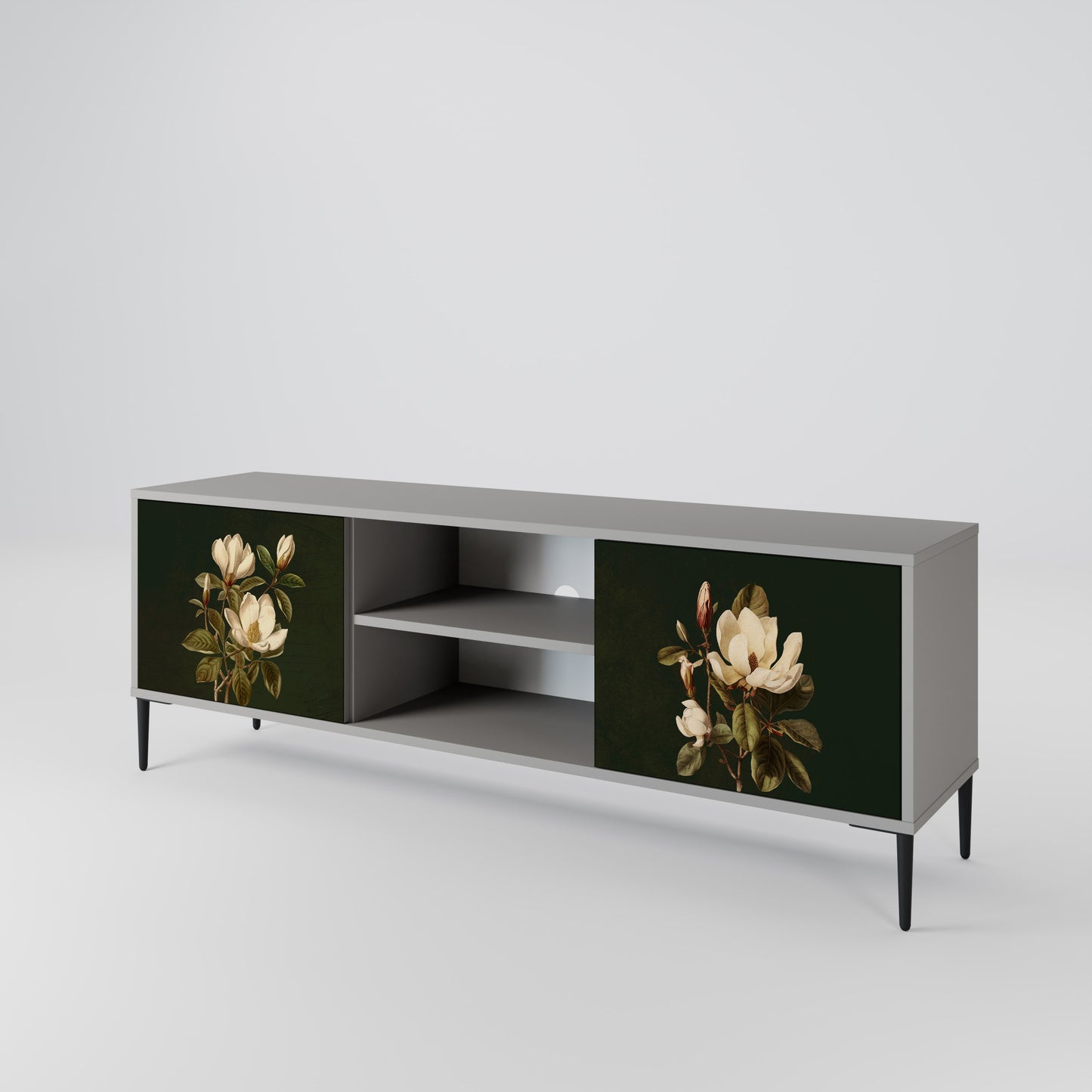 FLORAL NOIR Mueble de TV de 2 Puertas