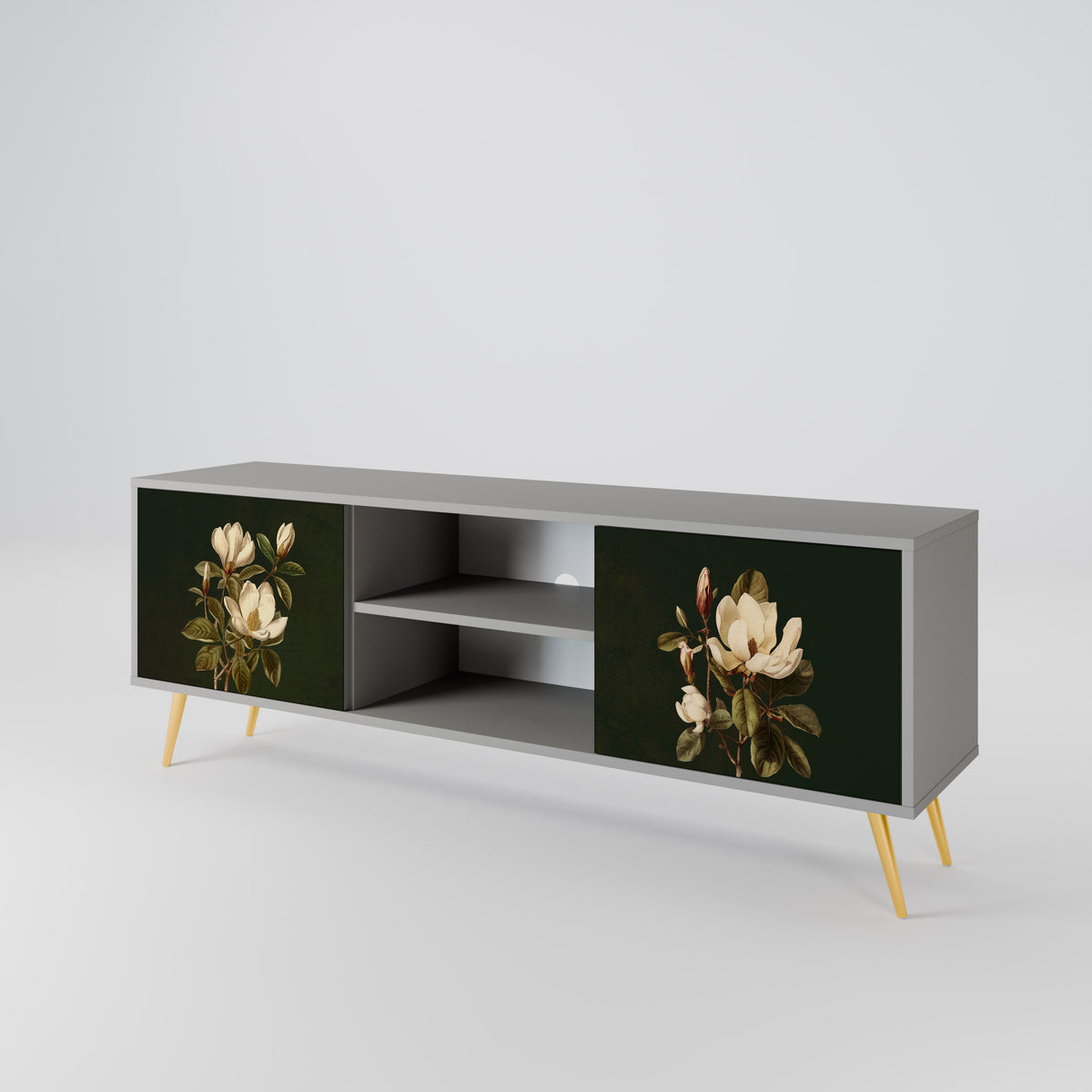 FLORAL NOIR Mueble de TV de 2 Puertas