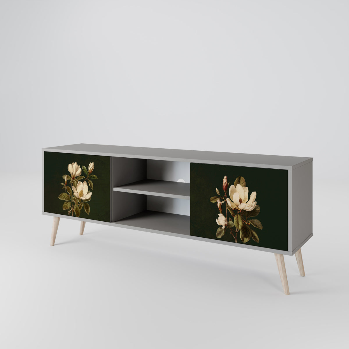 FLORAL NOIR Mueble de TV de 2 Puertas