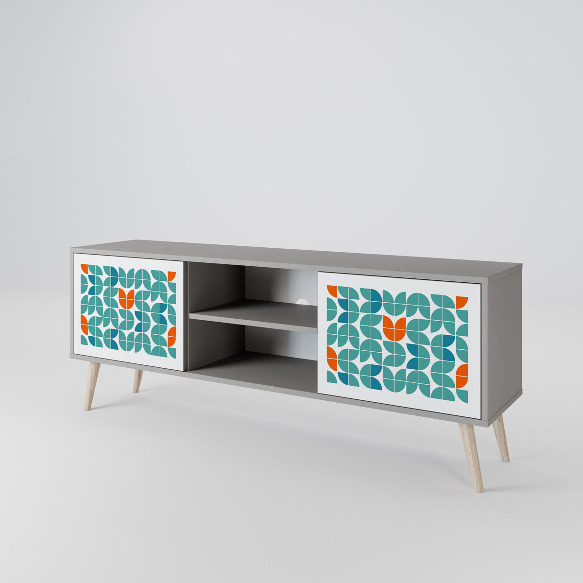 BE THE CHANGE Mueble de TV de 2 Puertas