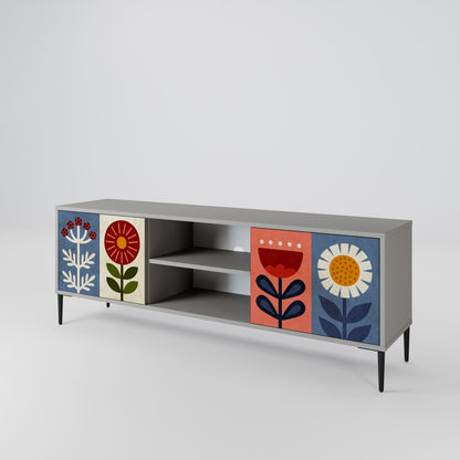 SCANDIC FLOWERET Mueble de TV de 2 Puertas