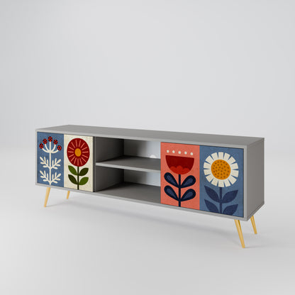SCANDIC FLOWERET Mueble de TV de 2 Puertas