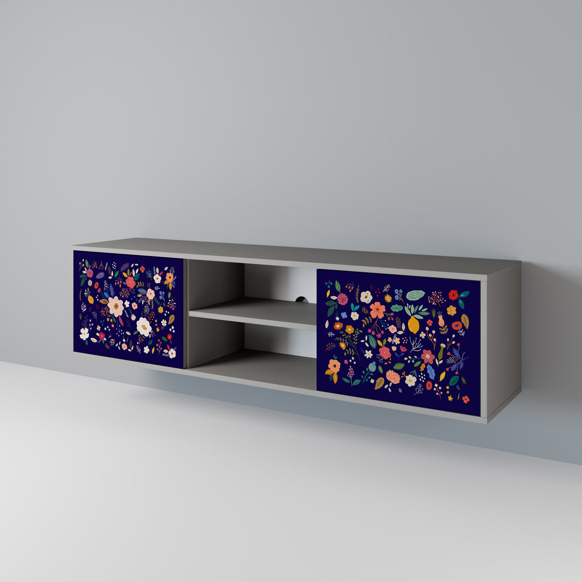 FLORAL COMBINATION Mueble de TV de 2 Puertas