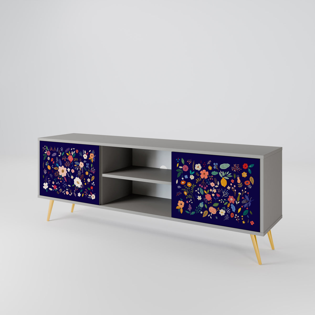 FLORAL COMBINATION Mueble de TV de 2 Puertas