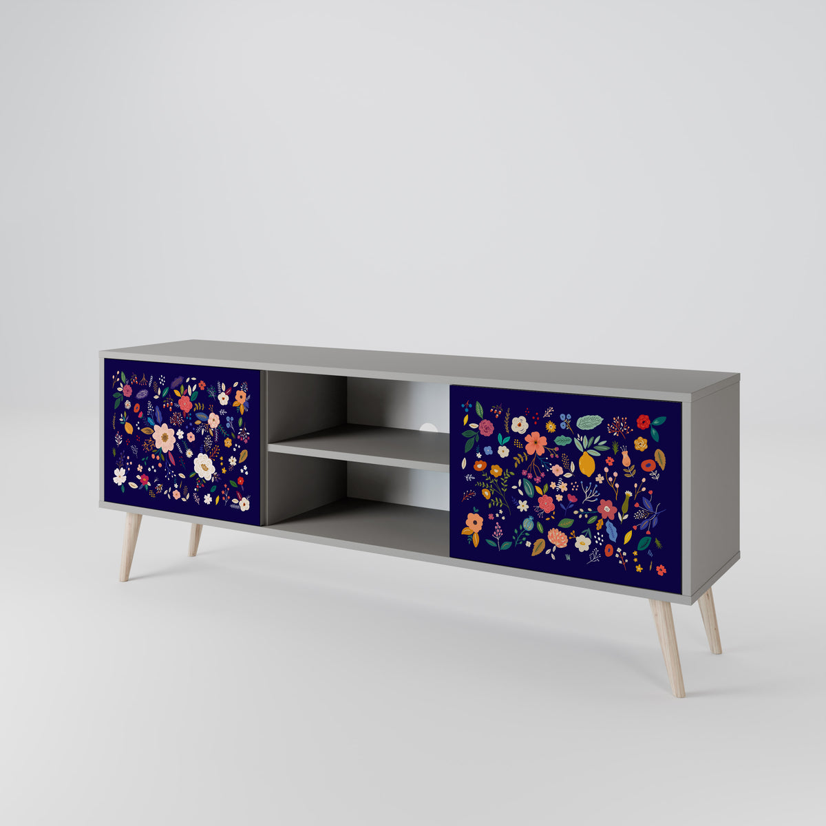 FLORAL COMBINATION Mueble de TV de 2 Puertas