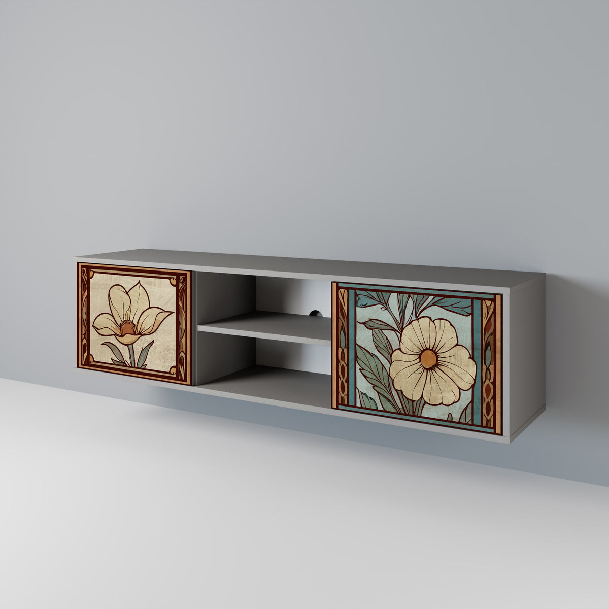 TIMELESS FLORA Mueble de TV de 2 Puertas