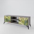 SUCCULENTS KALEIDOSCOPE Mueble de TV de 2 Puertas en Acabado Gris