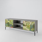 SUCCULENTS KALEIDOSCOPE Mueble de TV de 2 Puertas en Acabado Gris