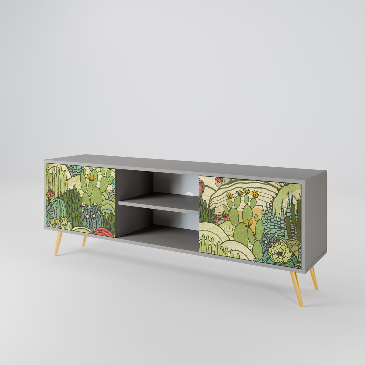 SUCCULENTS KALEIDOSCOPE 2-Door TV Cabinet