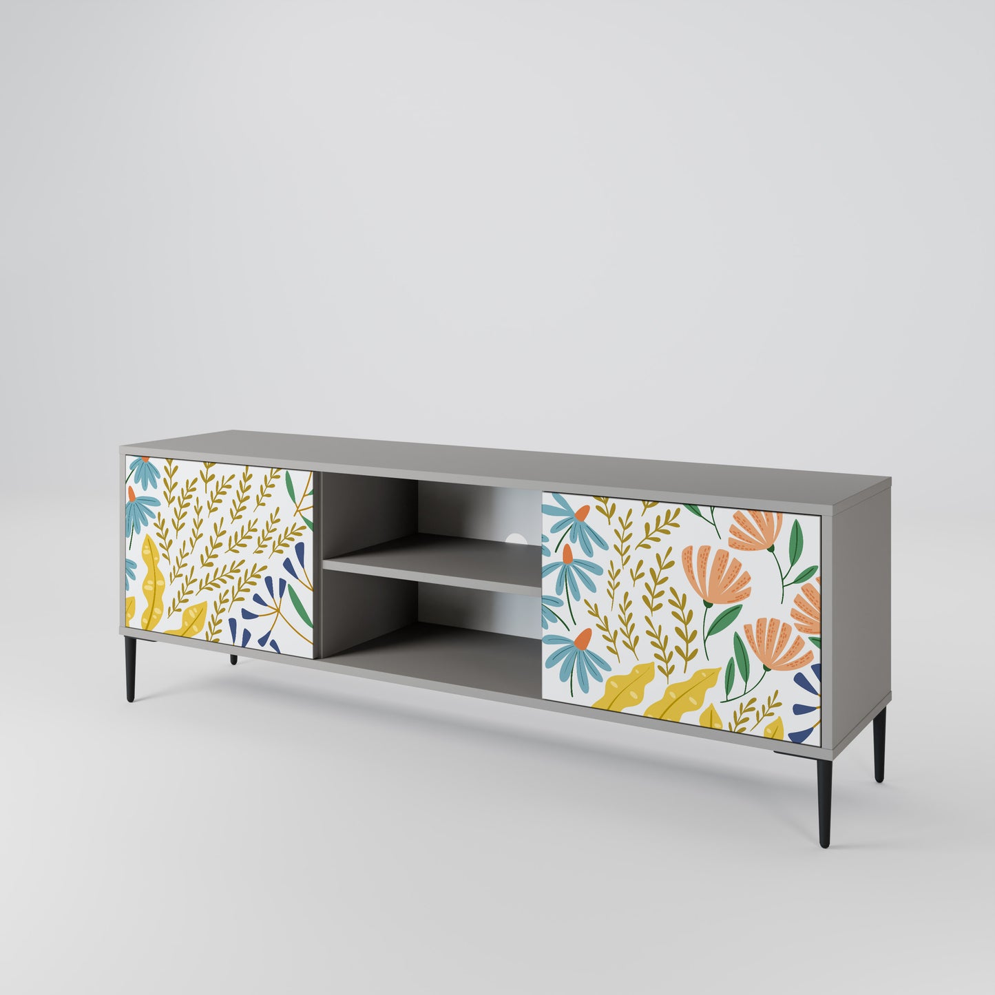 HELLO SPRING Mueble de TV de 2 Puertas