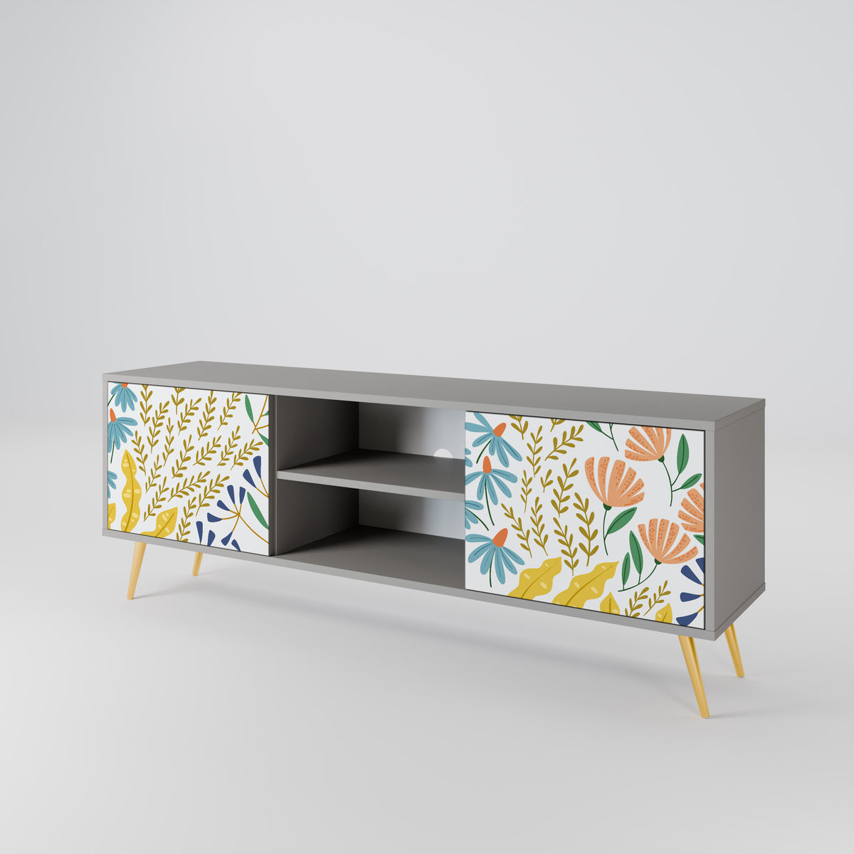 HELLO SPRING Mueble de TV de 2 Puertas