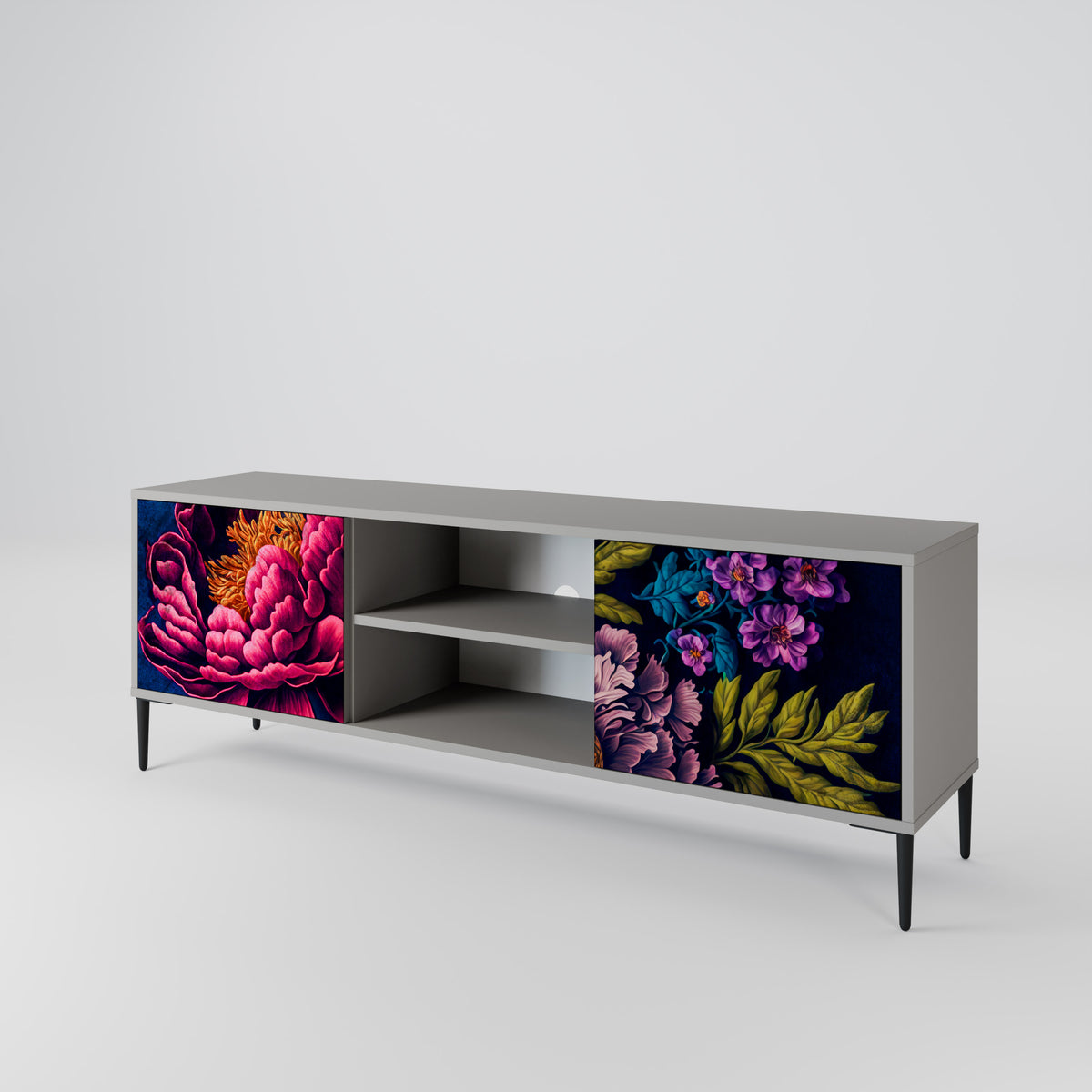 BLOOMING ELEGANCE Mueble de TV de 2 Puertas