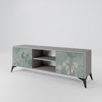 NIGHT LADY 2-Door TV Stand in Grey Finish