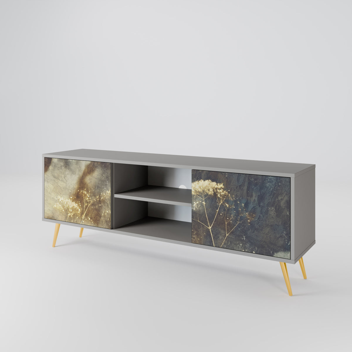 GENTLE POWER Mueble de TV de 2 Puertas