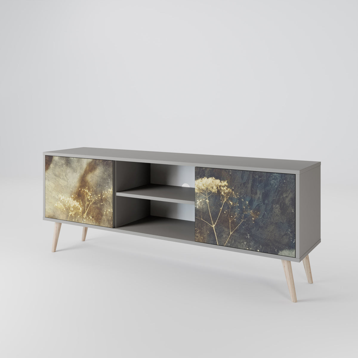 GENTLE POWER Mueble de TV de 2 Puertas