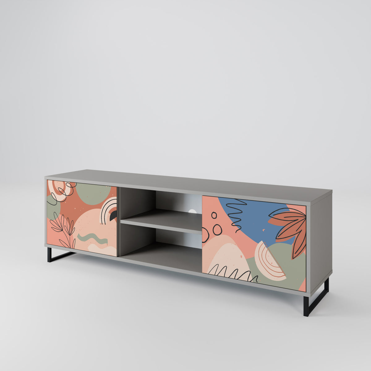 PASTEL DESTINY Mueble de TV de 2 Puertas
