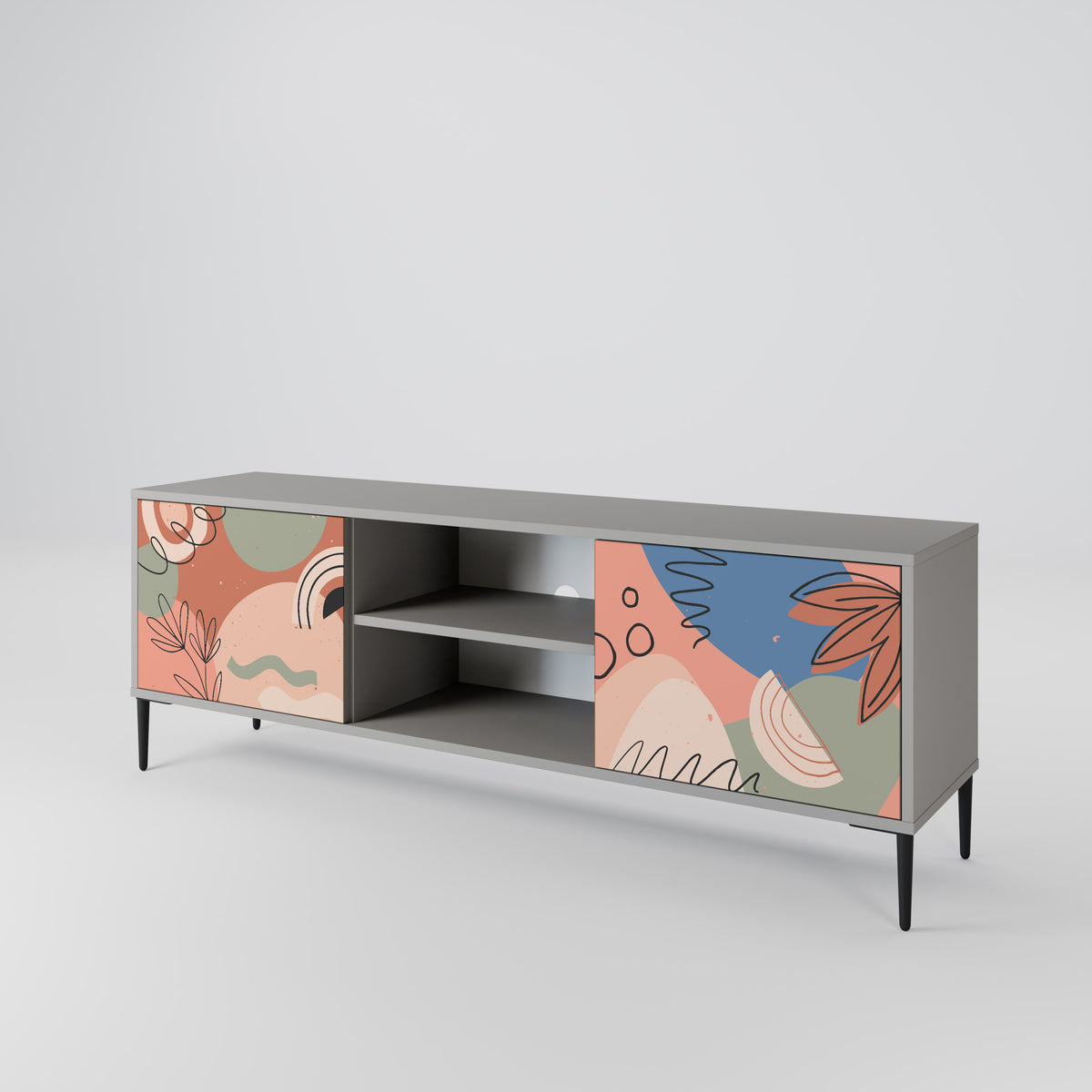 PASTEL DESTINY Mueble de TV de 2 Puertas