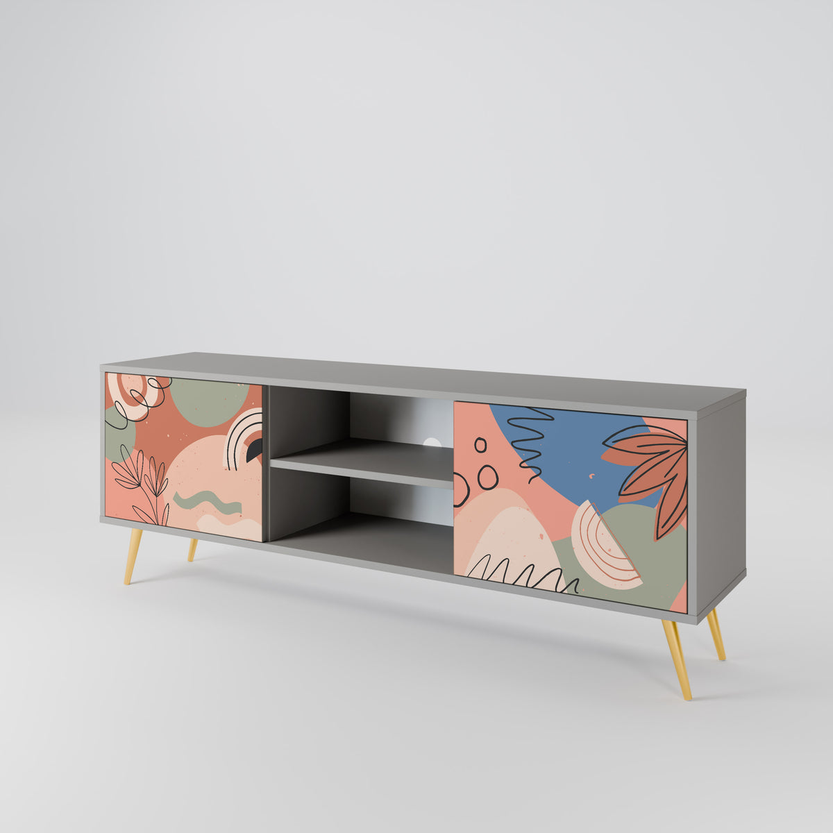PASTEL DESTINY Mueble de TV de 2 Puertas