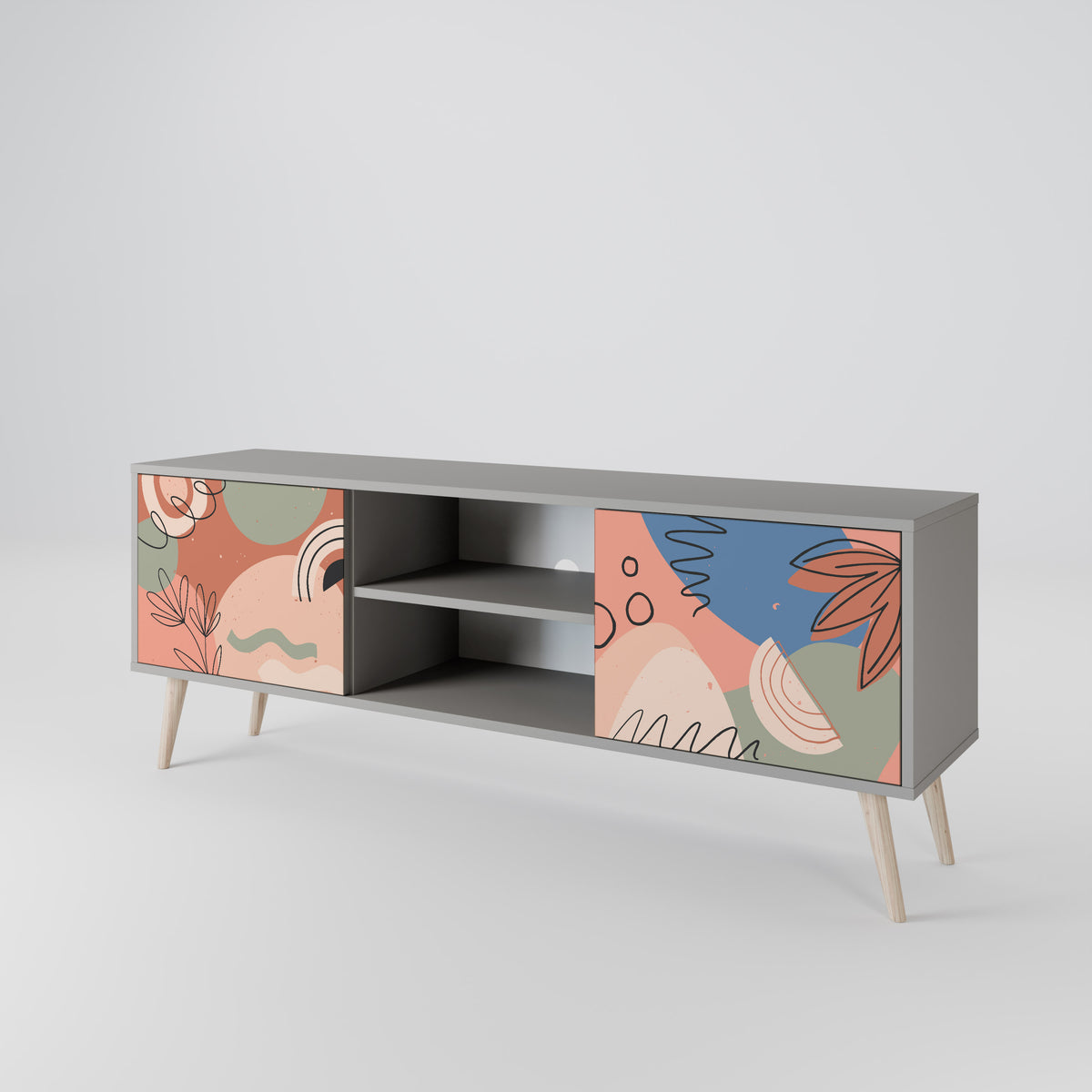 PASTEL DESTINY Mueble de TV de 2 Puertas