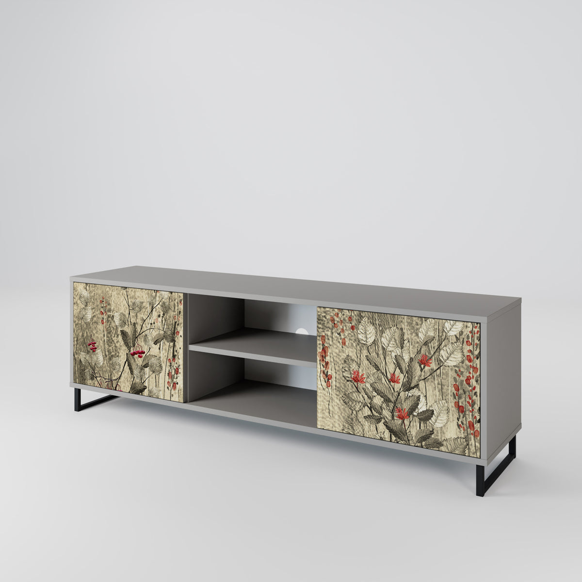 HERBAL GRACE Mueble de TV de 2 Puertas